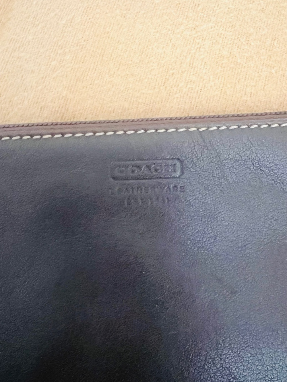 Coach Dark Brown Leather Wristlet with Silver Hardware - Picture 2 of 7